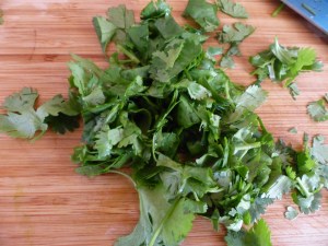 Cilantro is an excellent, cooling garnish---if it doesn't taste like soap to you, that is.