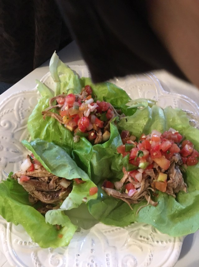 pulled pork lettuce wrap